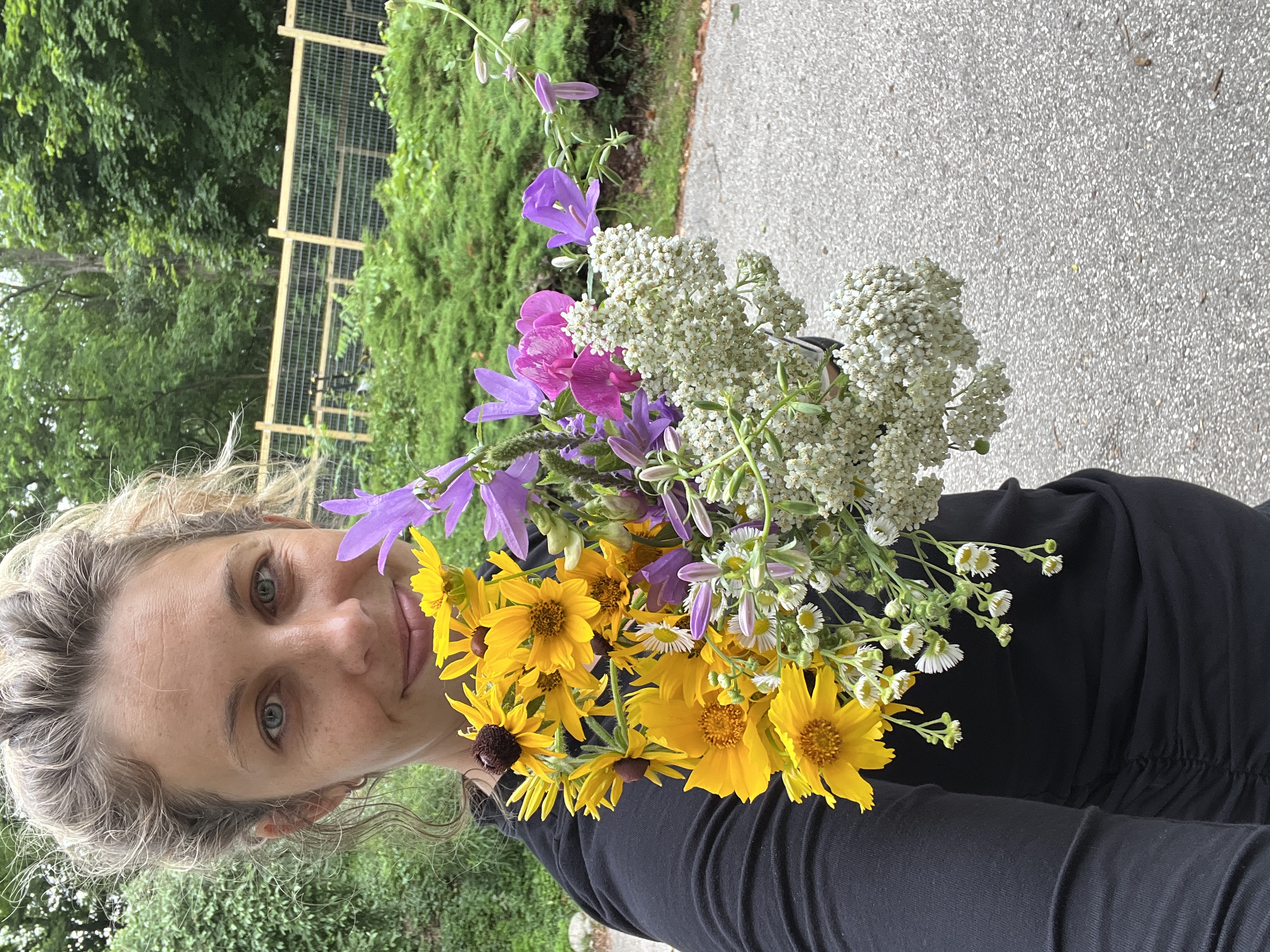 Freshly cut garden flowers